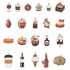 42pcs 21 styles de pendentifs en émail en alliage&nbsp;ENAM-TA0003-87