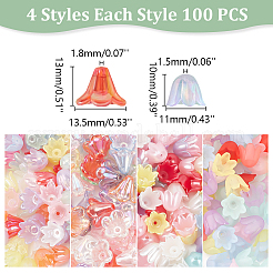 4 пакетик 4 стильных непрозрачных акриловых колпачков для бусин&nbsp;MACR-AR0001-21