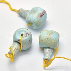 Природных драгоценных камней 3 отверстие гуру шарики G-K208-02-A-19