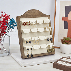 Chevalets de présentation de boucles d'oreilles en forme de cadre photo en bois&nbsp;EDIS-WH0043-005