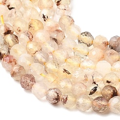 Нити из нагретых натуральных цитриновых бусин&nbsp;G-H347-A01-01