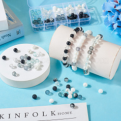 200 шт. 10 круглых стеклянных бусин&nbsp;DIY-TA0009-86A