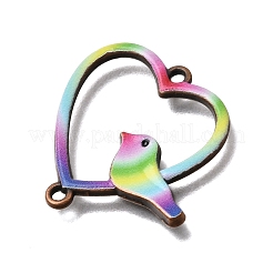 Regenbogenfarbene Legierung Emaille bunte Verbindungsstücke Anhänger&nbsp;FIND-C097-02B-R