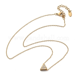 304 нержавеющая сталь кристалл горный хрусталь подвеска кабель цепь ожерелья для женщин&nbsp;NJEW-C062-01A-G