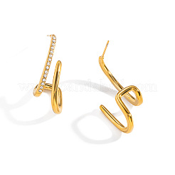 Unregelmäßige Strass-Ohrstecker aus Edelstahl 304 für Damen&nbsp;OL5482