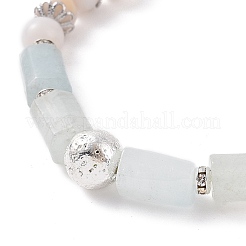 4шт. 4 стиля браслетов из натуральных и синтетических смешанных драгоценных камней и нержавеющей стали 304 с бусинами для женщин&nbsp;BJEW-JB09116