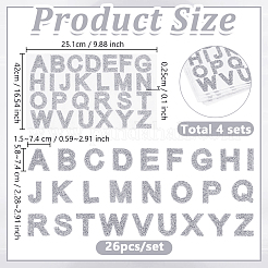 104 шт. 4 комплекта стразов из смолы с буквами A~Z&nbsp;DIY-GO0002-84B