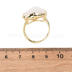 Кольца с натуральными драгоценными камнями в форме сердца&nbsp;RJEW-M076-03G