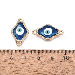 Dijes de conector de aleación de esmalte azul con ojo malvado y resina&nbsp;ENAM-N071-03D-G