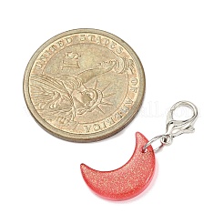 Подвесные украшения в виде стеклянной луны&nbsp;HJEW-JM04367-02