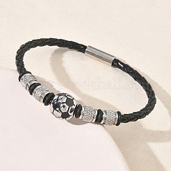 Geflochtene Armbänder aus Mikrofaser-Lederband&nbsp;BJEW-C153-01D