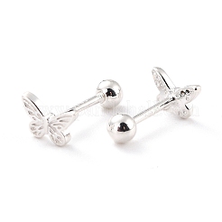 Orecchini a perno in argento sterling con farfalla 925 per donna ragazza&nbsp;EJEW-I259-02S