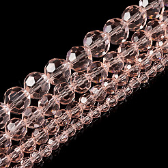 4 нить 4 вида прозрачных стеклянных бусин&nbsp;GLAA-TA0002-56C