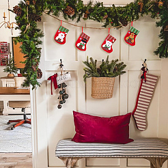 12 stücke 4 arten tuch weihnachten strumpf geschenk tasche anhänger dekoration&nbsp;FIND-SP0020-60D