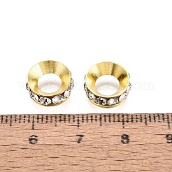 Messing Strass Rondell Space Beads&nbsp;RB-N054-01G