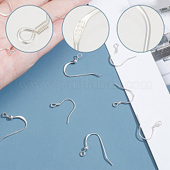 24 шт. 3 стиля 925 крючка для сережек из стерлингового серебра&nbsp;STER-ME0001-22