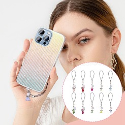 20 шт. 10-цветные ремешки для мобильных телефонов из стекла&nbsp;HJEW-OC00047