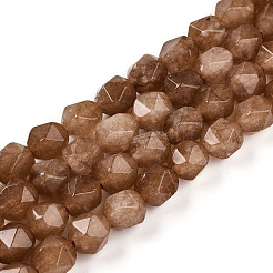 Окрашенные природные белый нефрит бисер пряди&nbsp;G-T139-8mm-46Q