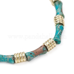 2шт 2 стиля синтетические и натуральные императорские яшмовые бусины эластичные браслеты наборы&nbsp;BJEW-JB12073