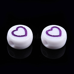 Белые непрозрачные акриловые бусины&nbsp;MACR-N008-41G