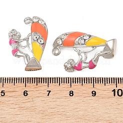 Pendentifs émail d'alliage de strass&nbsp;FIND-B062-10P