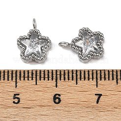 Подвески из нержавеющей стали 304 с микропаве из кубического циркония&nbsp;LS-STAS-K302-01A-P