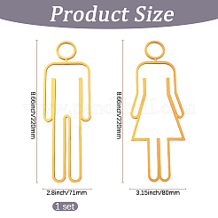 Letreros para baños de hombres y mujeres con respaldo adhesivo acrílico&nbsp;AJEW-WH20054-401B
