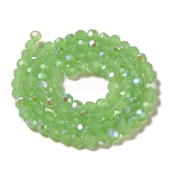 Chapelets de perles en verre imitation jade&nbsp;LS-EGLA-A035-J6mm-L01