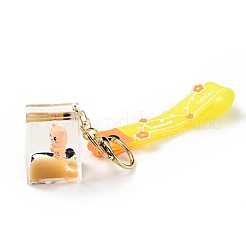 Жемчужный чай с молоком акриловый кулон брелок&nbsp;KEYC-G050-02LG