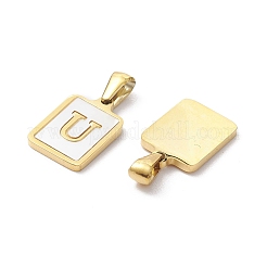 Placcatura ionica (ip) 304 acciaio inossidabile pavé pendenti a conchiglia&nbsp;STAS-G327-01G-U