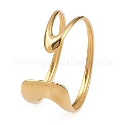 Браслеты-манжеты из нержавеющей стали 304 для женщин&nbsp;LS-BJEW-B147-03G