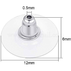Anti-ossidazione rodiato 925 orecchino in argento sterling dadi per orecchini&nbsp;STER-BC0001-23P