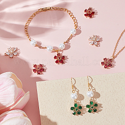 8шт 4 цвета прозрачные стеклянные подвески&nbsp;GLAA-GA0002-31