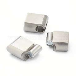 Fermoirs magnétiques en acier inoxydable 304 résistant au ternissement avec emembouts collées&nbsp;STAS-B017-08P