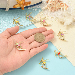8pcs 4 pendentifs en alliage de couleurs&nbsp;FIND-YW0013-04