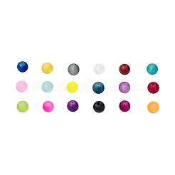 Perle di vetro trasparente 18 colori&nbsp;FGLA-JP0001-02-8mm