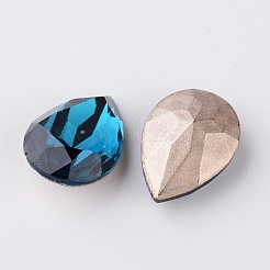 Facettierte Tropfen k9 Glas Strass Cabochons&nbsp;X-RGLA-I001-10x7mm-023