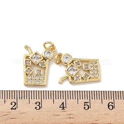 Латунные микро проложить кубического циркония подвески&nbsp;KK-P325-31G