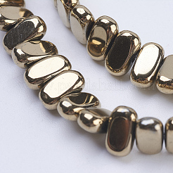 Chapelets de perles en hématite synthétique sans magnétiques&nbsp;G-J382-4x8x2mm-A08