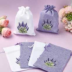 10 Stück 2-farbige Jutebeutel mit Kordelzug als Geschenk&nbsp;FB-FSF73B-01B