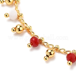 Pulseras con dijes de vidrio facetado&nbsp;BJEW-JB05599