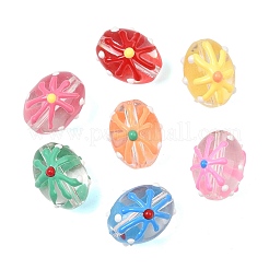 Perles de verre émaillées transparentes&nbsp;GL-CBA4370-11