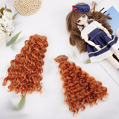 Hochtemperaturfaser lange Nudeln Dauerwelle lockige Frisur Puppe Perücke Haar&nbsp;DIY-WH0683-06A