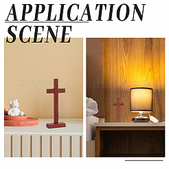 1 decorazione a croce in legno&nbsp;AJEW-HY0002-77