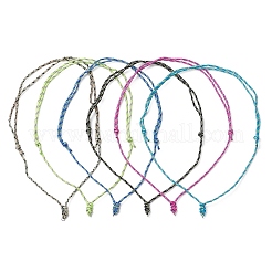 6 шт. 6-х цветный регулируемый шнур из полиэстера и спандекса для изготовления ожерелья&nbsp;NJEW-JN05362