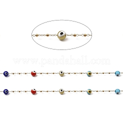 Böse Augen Bunte Malerei Perlen-Gliederketten&nbsp;CHS-G028-04G-08