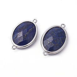Lapislazuli-Verbindungsstecker aus Messin in Platin&nbsp;X-G-F339-B09
