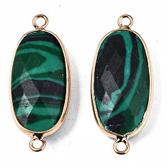 Соединительные звенья из синтетического малахита&nbsp;G-S359-337A