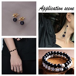 DIY natürliche schwarze Achat Stretch Armbänder machen Kits&nbsp;DIY-NB0004-43