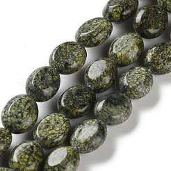 Натуральный серпантин / зеленые кружевные нити из бисера G-M420-D18-01